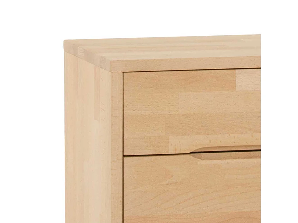 Holz Nachtkonsole aus Buche massiv lackiert 2 Schubladen