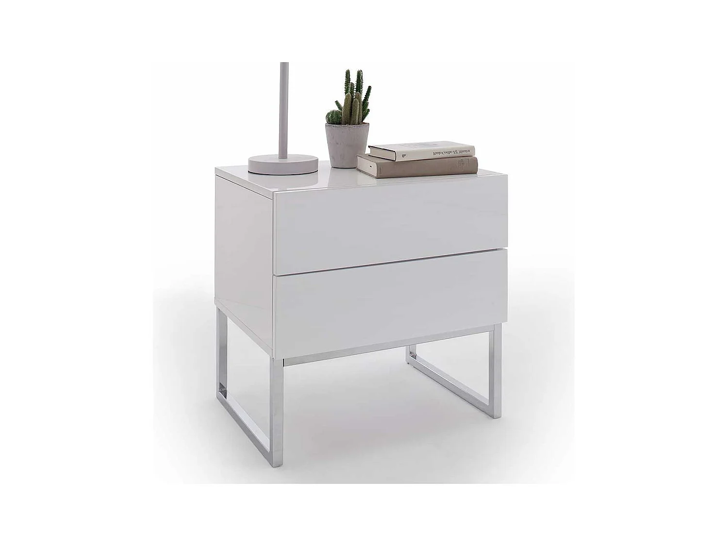 Nachttischkommode in Weiß 50 cm