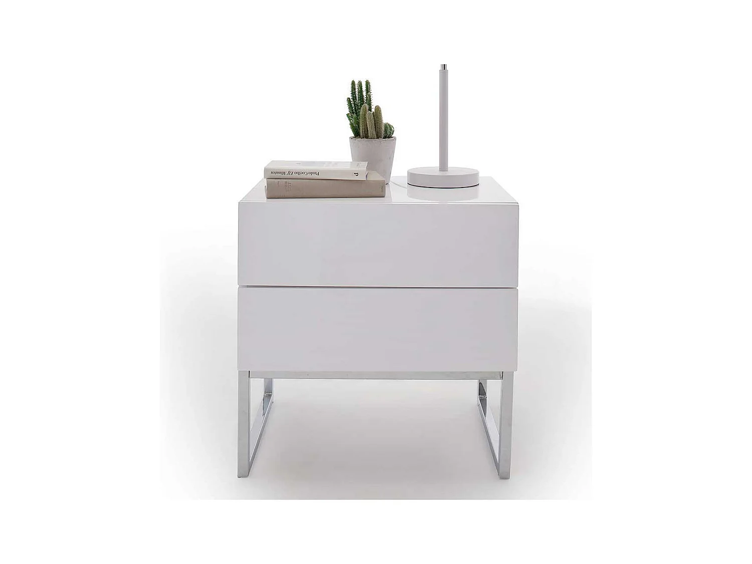 Nachttischkommode in Weiß 50 cm