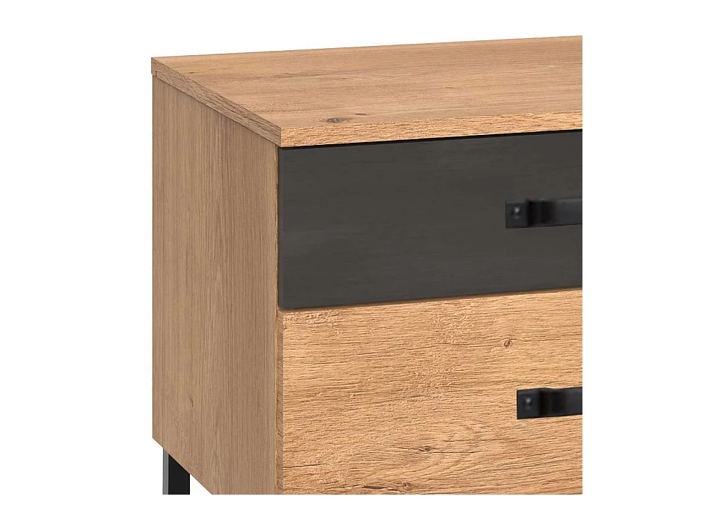 Nachttisch Kommode mit Bügelgestell aus Metall Industry und Loft Stil