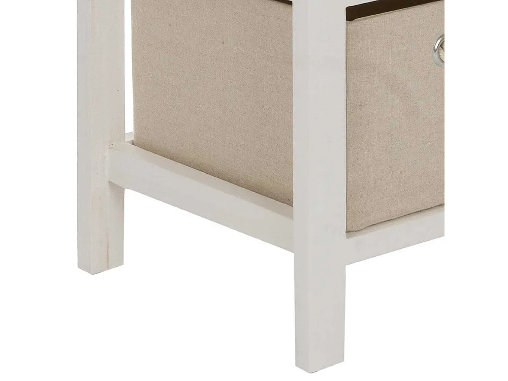 Bettkommode Landhaus mit drei Schubladen 57 cm hoch