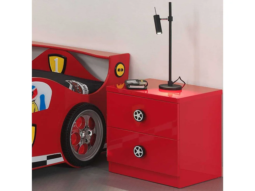 Nachtkonsole in Rot Kinder