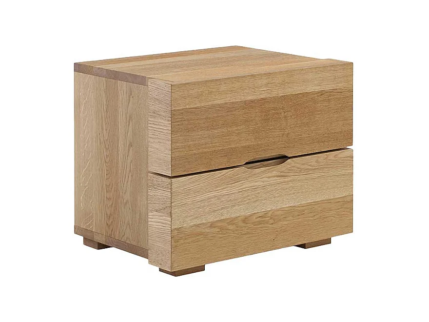 Nachtkommode aus Wildeiche Massivholz Honigfarben geölt