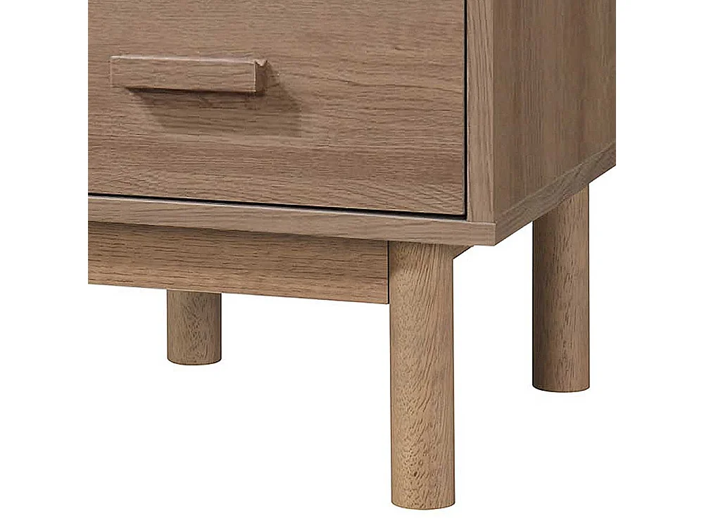 Nachttisch Nachtschrank in Holzoptik foliert mit zwei Schubladen