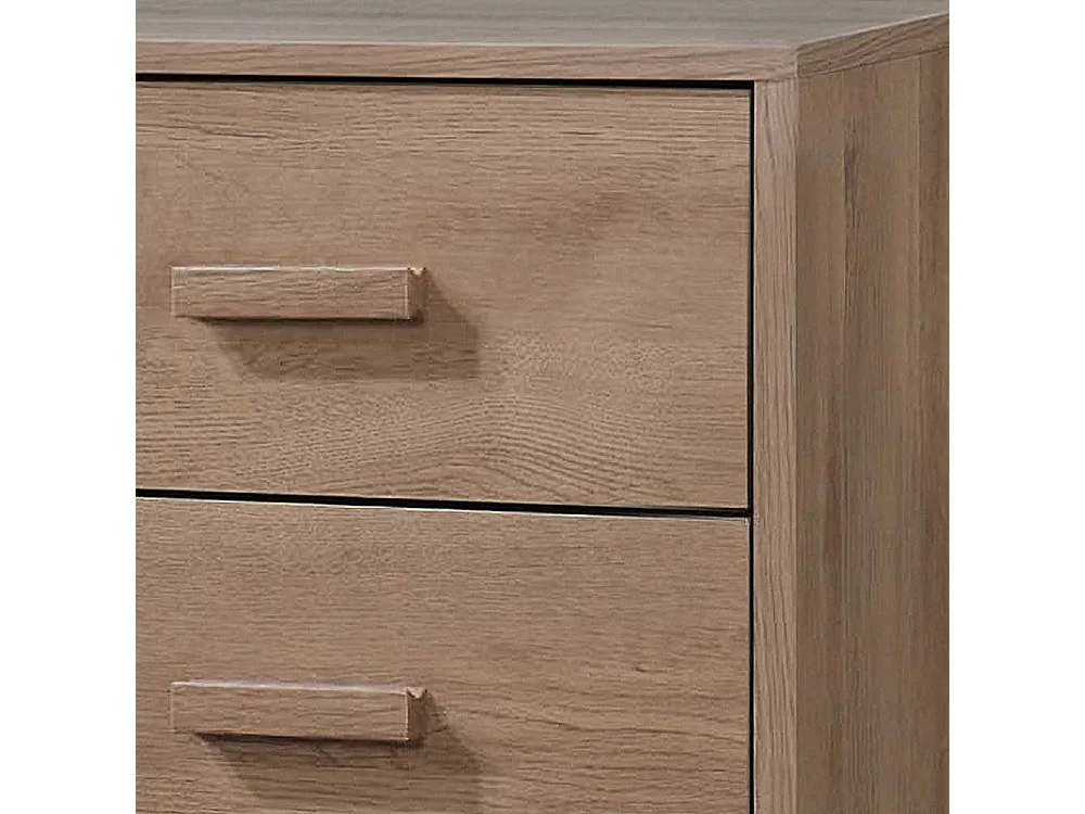 Nachttisch Nachtschrank in Holzoptik foliert mit zwei Schubladen