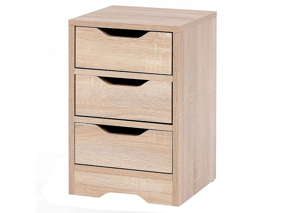Nachttischkommode in Sonoma Eiche drei Schubladen