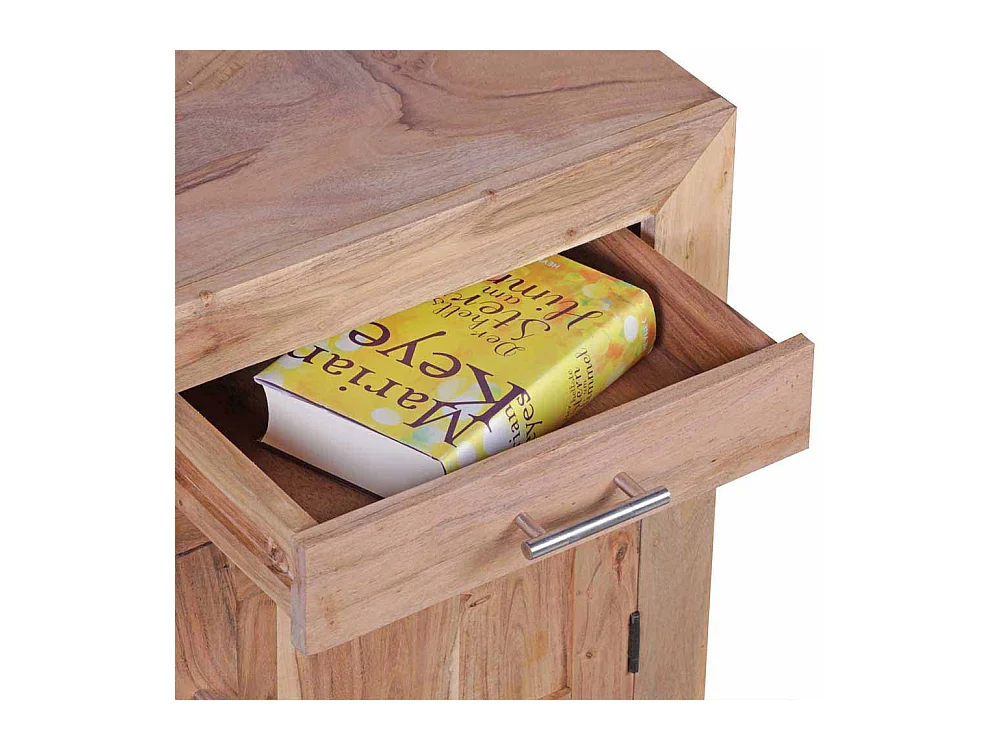 Nachtkommode aus Akazie Massivholz 50 cm breit