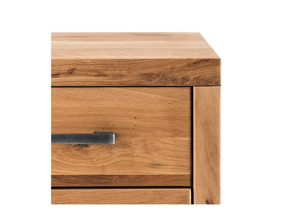 Nachttisch aus Wildeiche & Buche Massivholz rustikalen Landhausstil