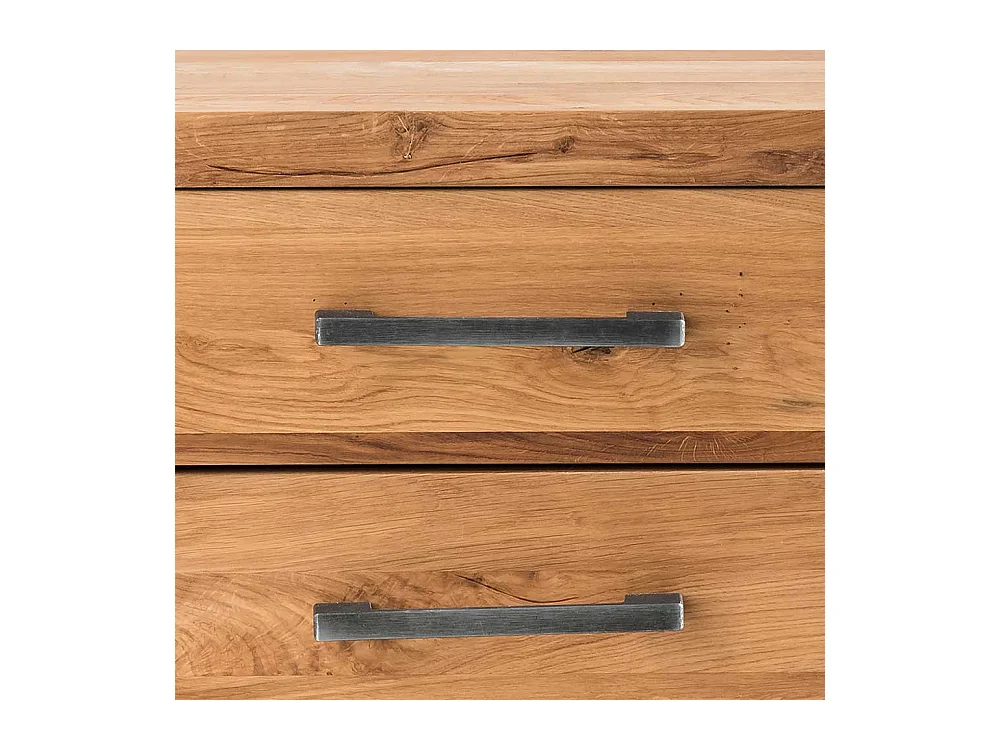 Nachttisch aus Wildeiche & Buche Massivholz rustikalen Landhausstil