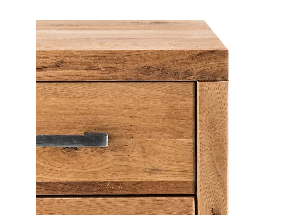 Nachttisch aus Wildeiche & Buche Massivholz rustikalen Landhausstil