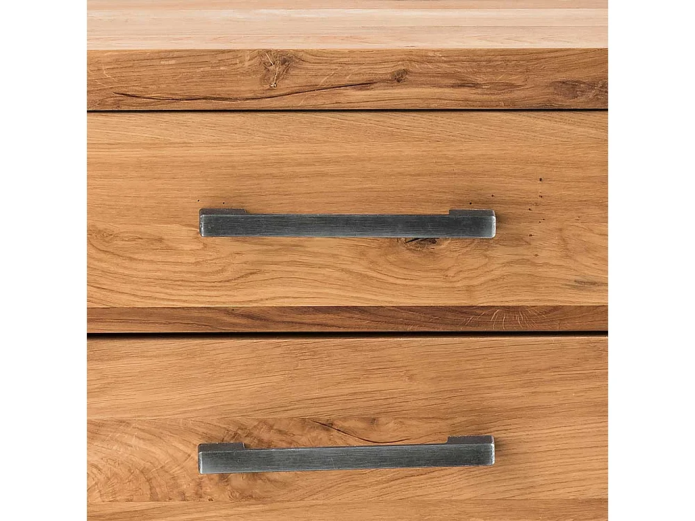 Nachttisch aus Wildeiche & Buche Massivholz rustikalen Landhausstil