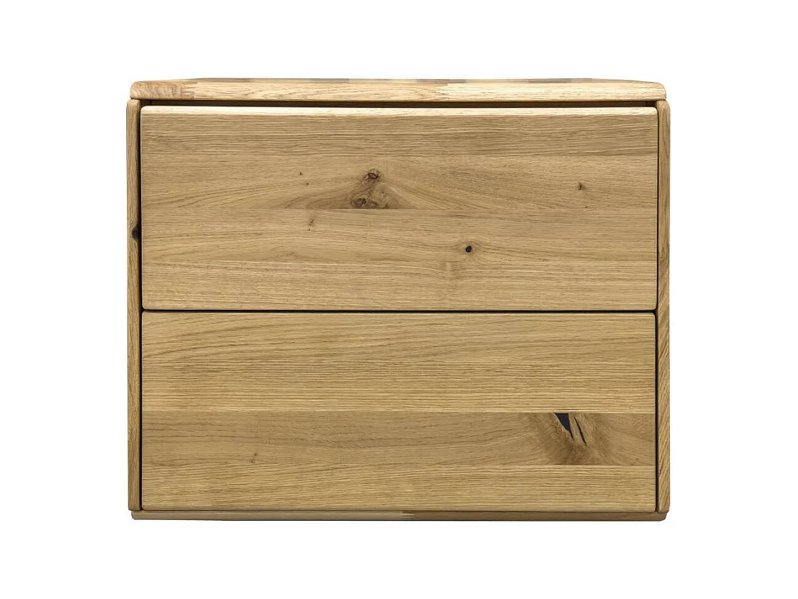 Nachttisch Nachtkonsole mit zwei Schubladen und gesofteten Kanten