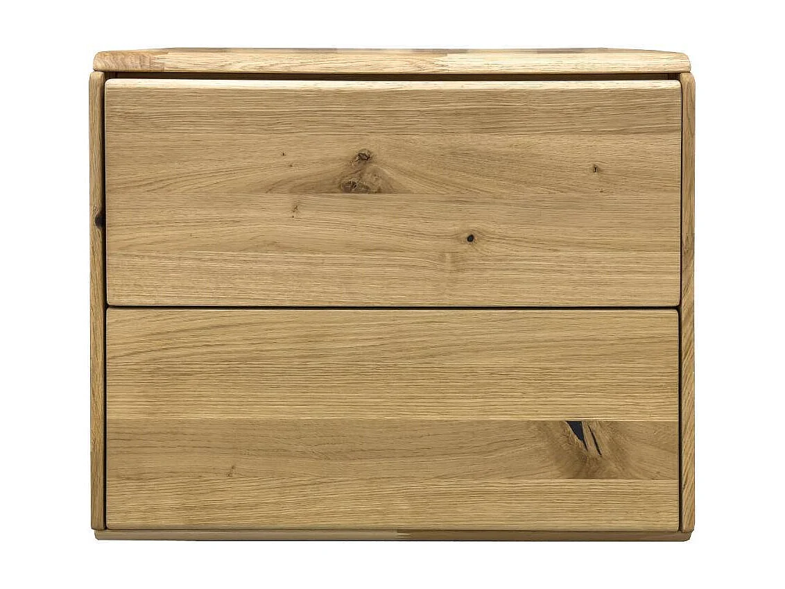 Nachttisch Nachtkonsole mit zwei Schubladen und gesofteten Kanten