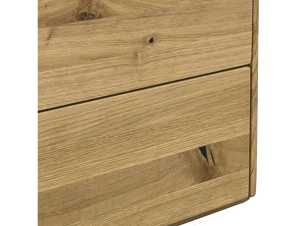 Nachttisch Nachtkonsole mit zwei Schubladen und gesofteten Kanten