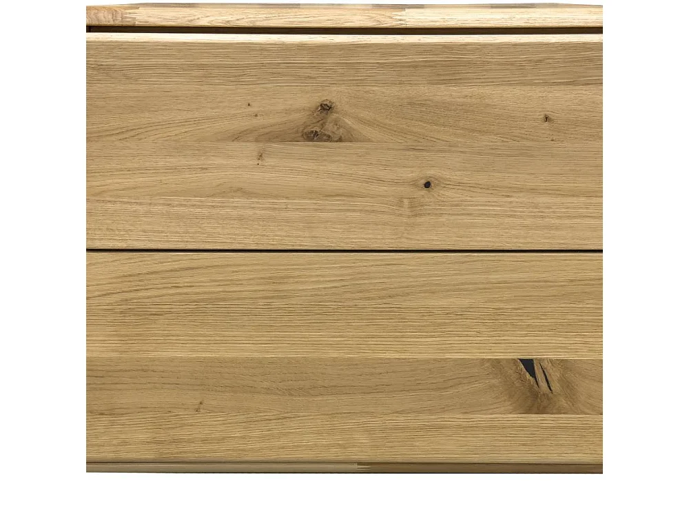 Nachttisch Nachtkonsole mit zwei Schubladen und gesofteten Kanten