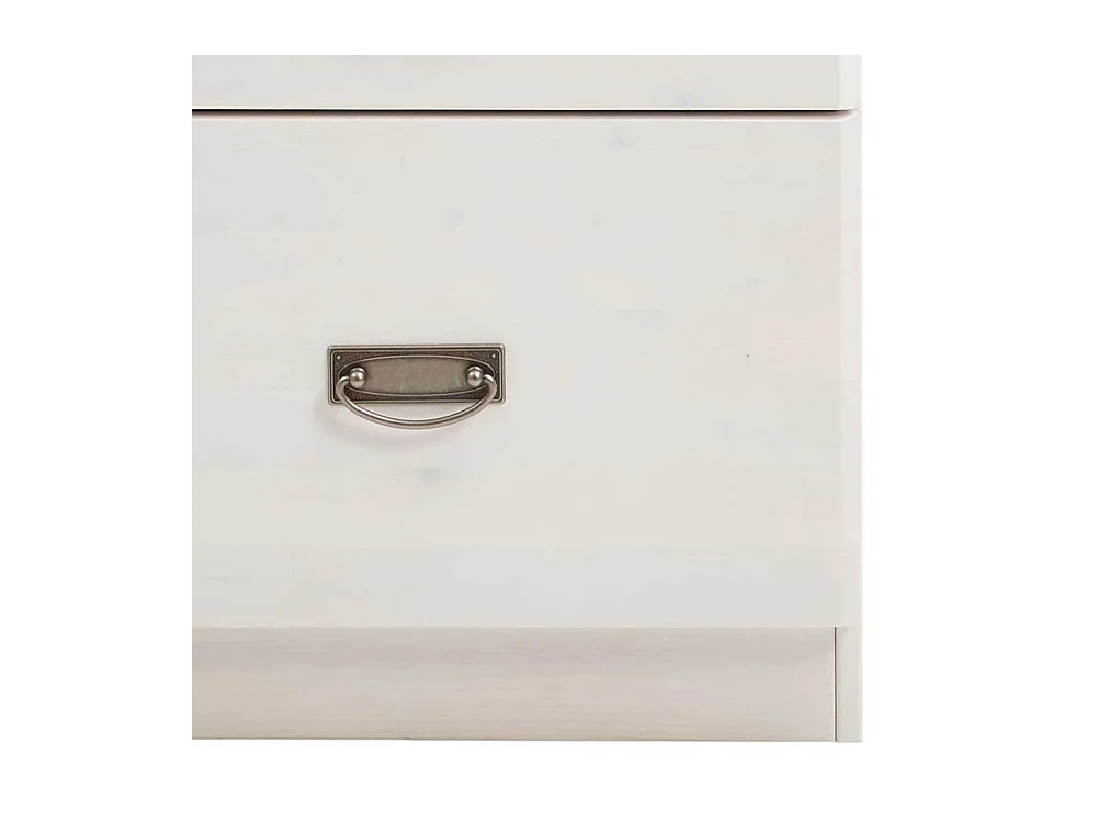 Landhaus Nachtkonsolen in Weiß und Grau Kiefer teilmassiv