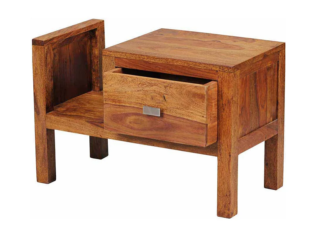 Nachtkommode aus Sheesham Massivholz 60 cm breit