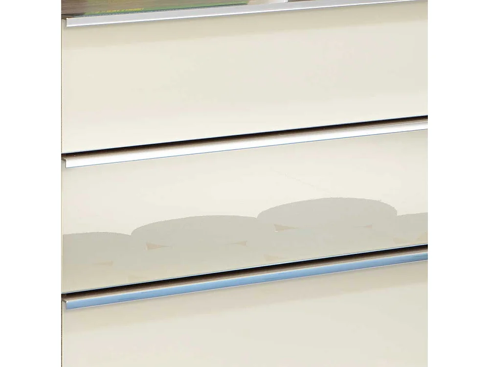 Nachtkonsole mit 3 Schubladen Creme Eiche Trüffel