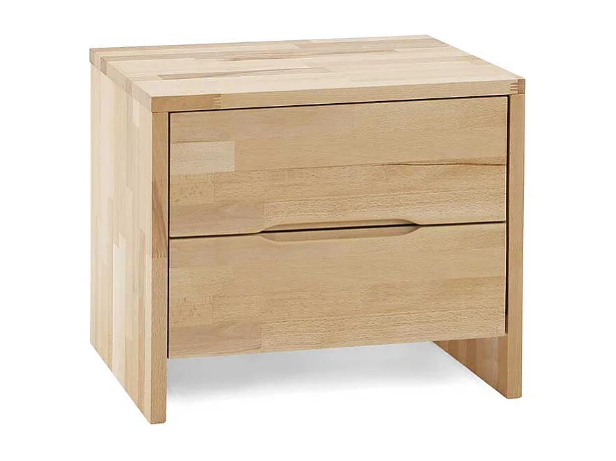 Nachtkonsole aus Kernbuche Massivholz 40 cm hoch