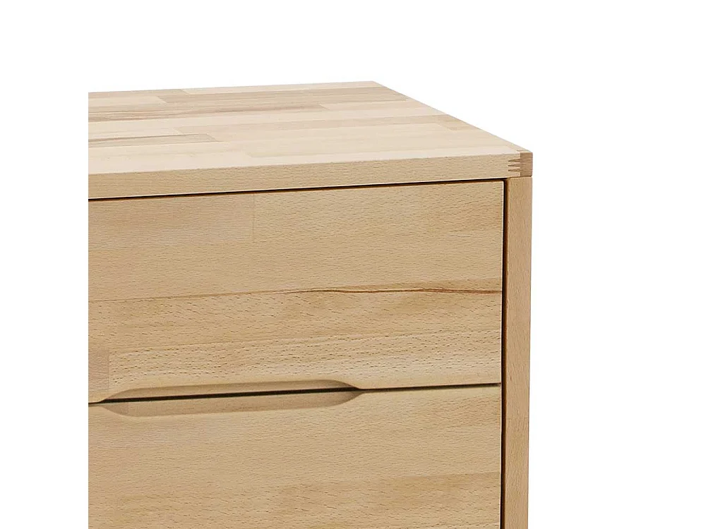 Nachtkonsole aus Kernbuche Massivholz 40 cm hoch