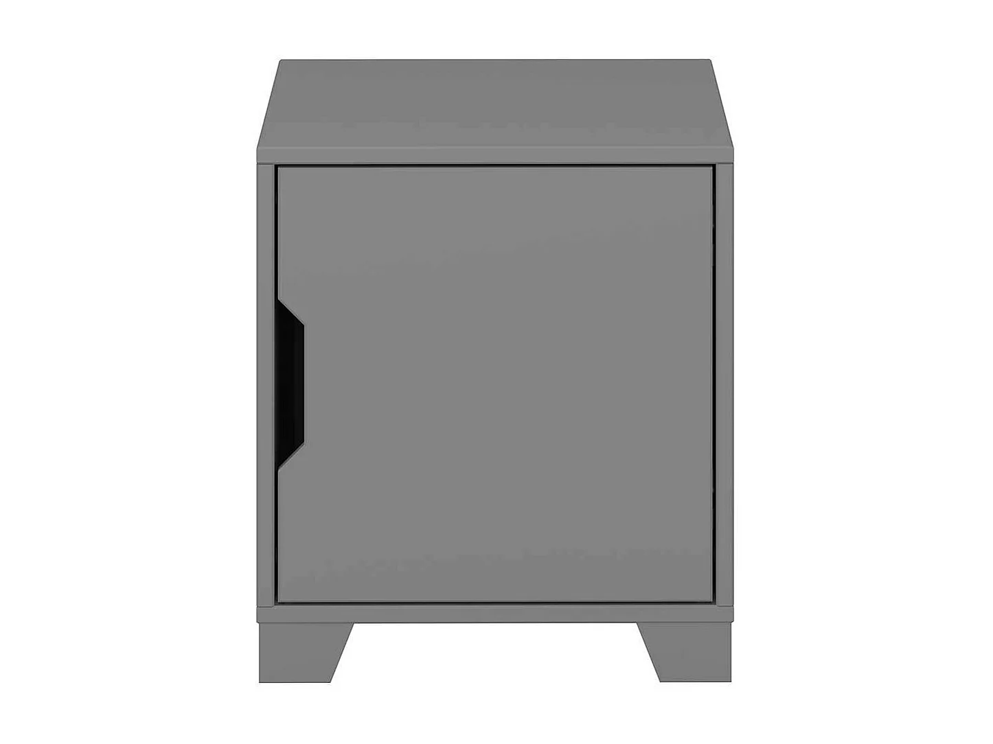 Kleine Nachtkommode in Grau lackiert 1 Tür