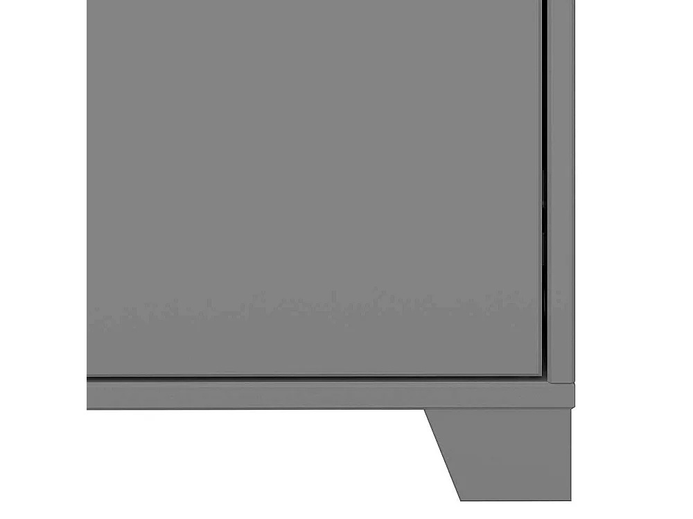 Kleine Nachtkommode in Grau lackiert 1 Tür