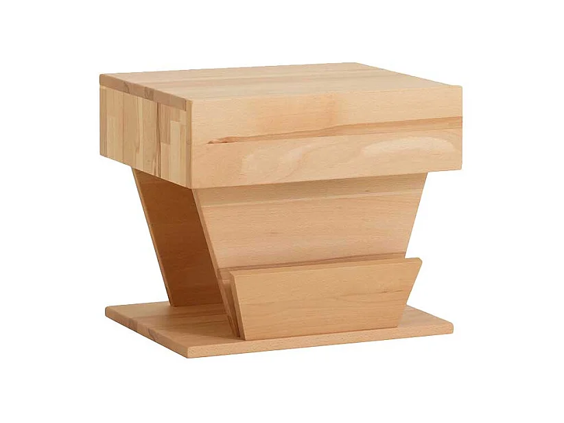 Design Nachttisch aus Kernbuche Massivholz modern