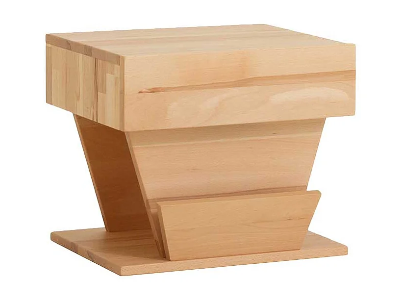 Design Nachttisch aus Kernbuche Massivholz modern