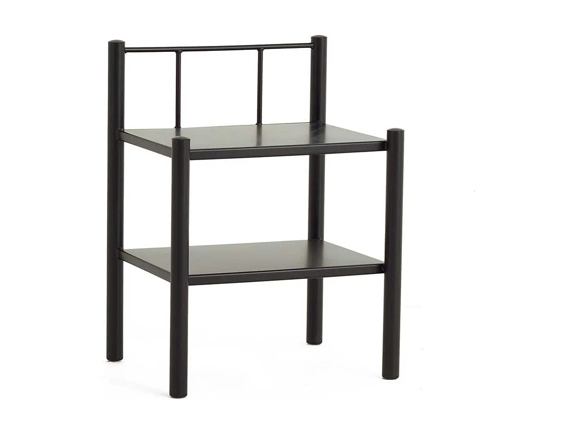 Nachtkonsole in Grau Metall