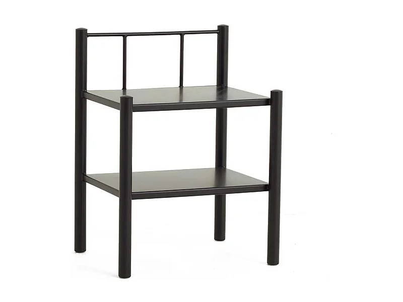 Nachtkonsole in Grau Metall