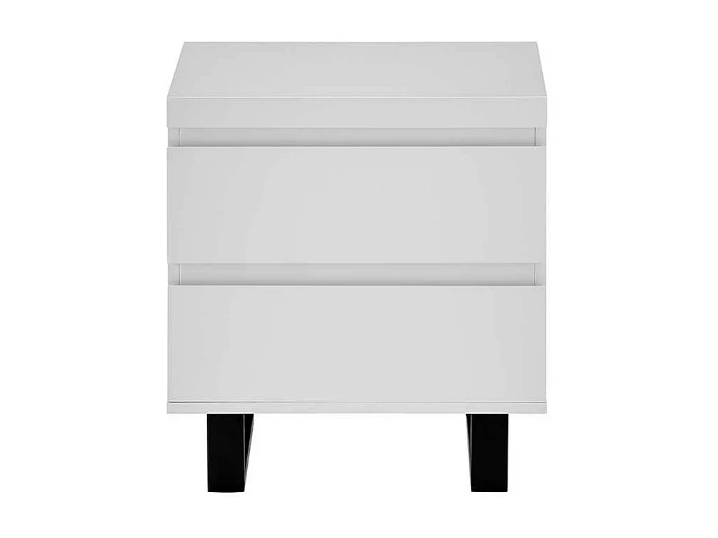 Nachttisch Nachtkommode mit zwei Schubladen und Bügelgestell