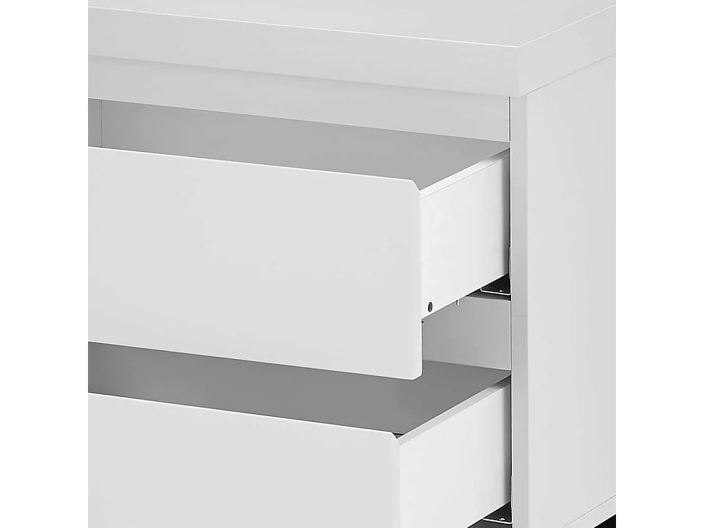 Nachttisch Nachtkommode mit zwei Schubladen und Bügelgestell