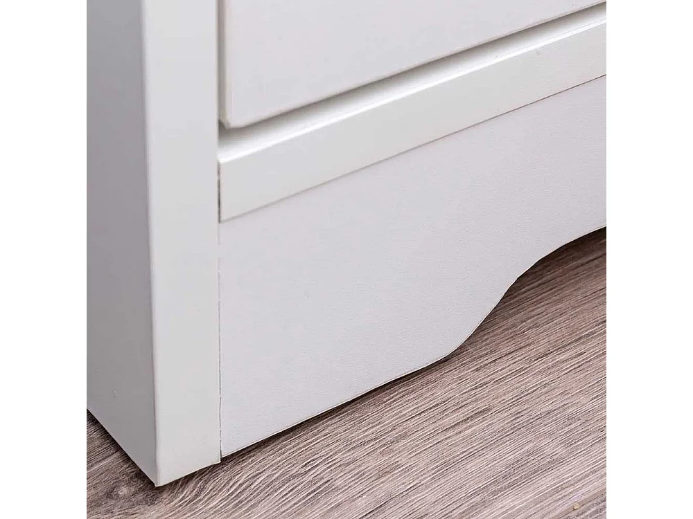 Nachttischschränkchen in Weiß einer Schublade und offenem Fach