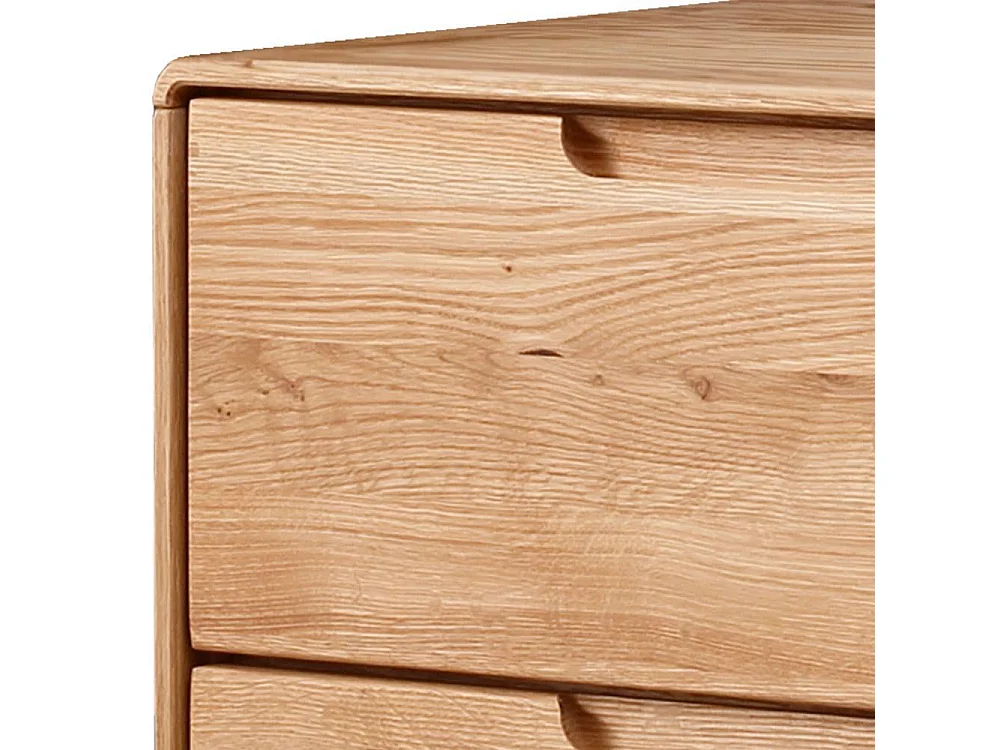 Nachtkommode Nachtschrank aus Wildeiche Massivholz mit Griffmulden
