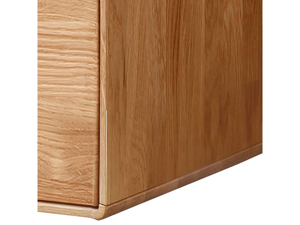 Nachtkommode Nachtschrank aus Wildeiche Massivholz mit Griffmulden