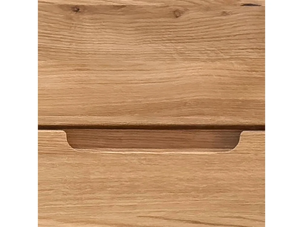 Nachtkommode Nachtschrank aus Wildeiche Massivholz mit Griffmulden