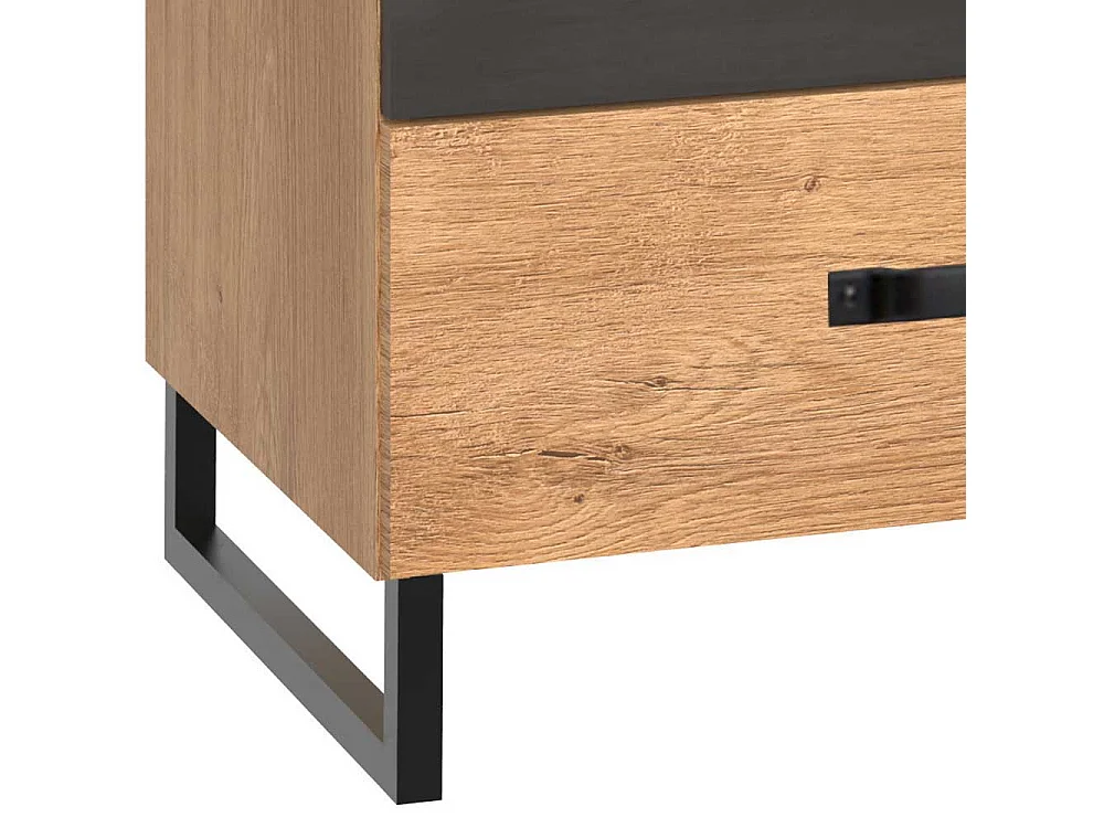 Nachttisch Kommode mit Bügelgestell aus Metall Industry und Loft Stil