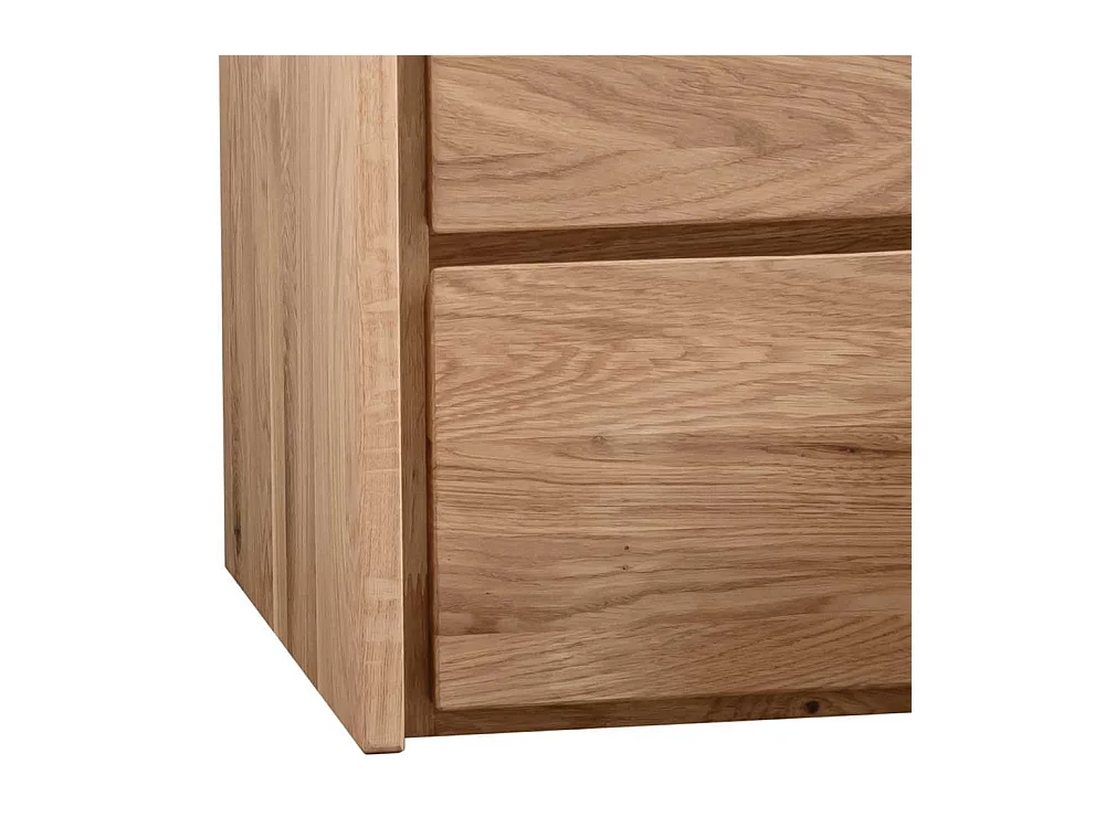 Schubladen Nachtschrank aus Eiche Massivholz 70 cm hoch