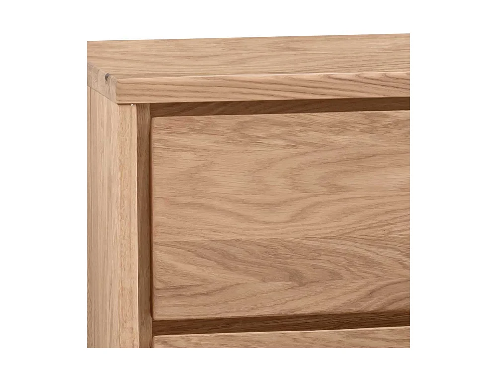 Schubladen Nachtschrank aus Eiche Massivholz 70 cm hoch