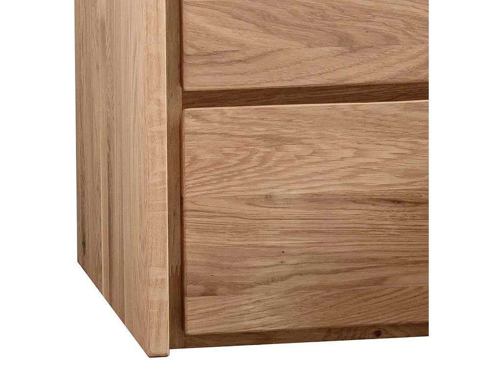 Schubladen Nachtschrank aus Eiche Massivholz 70 cm hoch