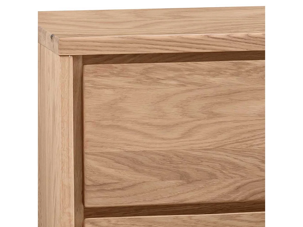 Schubladen Nachtschrank aus Eiche Massivholz 70 cm hoch