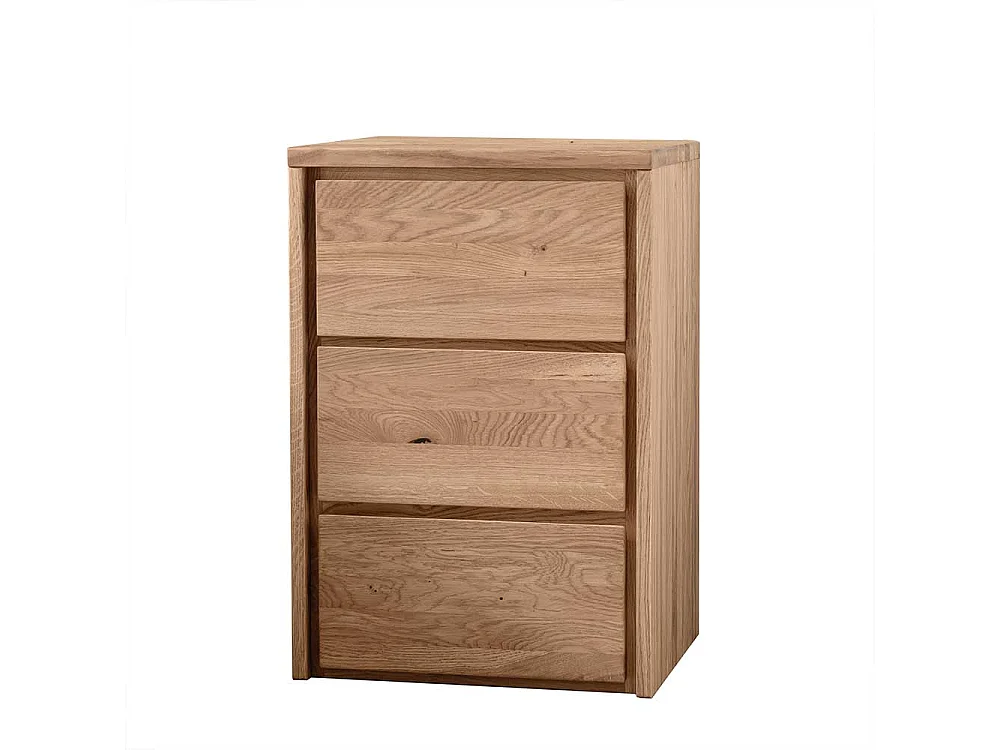 Schubladen Nachtschrank aus Eiche Massivholz 70 cm hoch