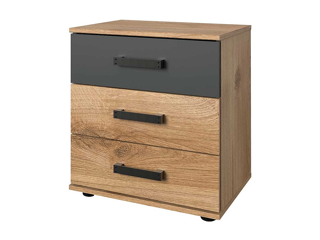 Nachtschränkchen im Industry und Loft Stil drei Schubladen