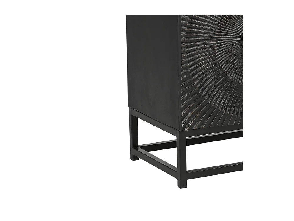 Beistellschrank Nachtschrank in Schwarz und Goldfarben