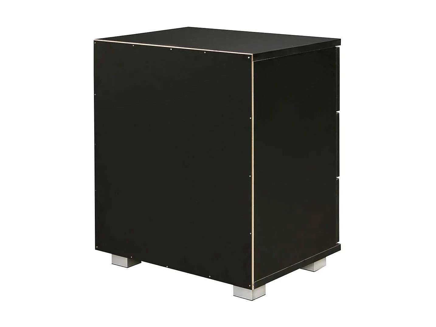 Nachtkonsole in Schwarz mit drei Schubladen 45x54x34 cm