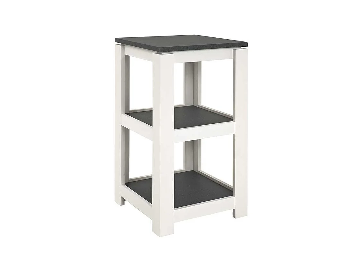 Nachtkommode für Boxspringbett Weiß Grau