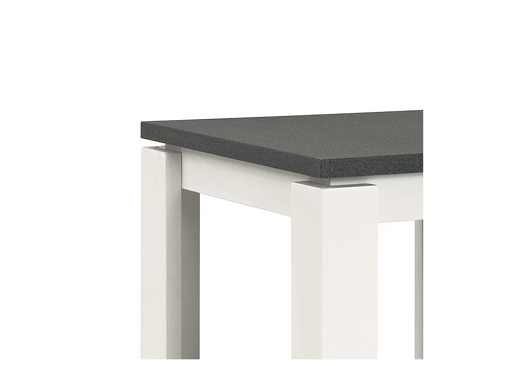 Nachtkommode für Boxspringbett Weiß Grau