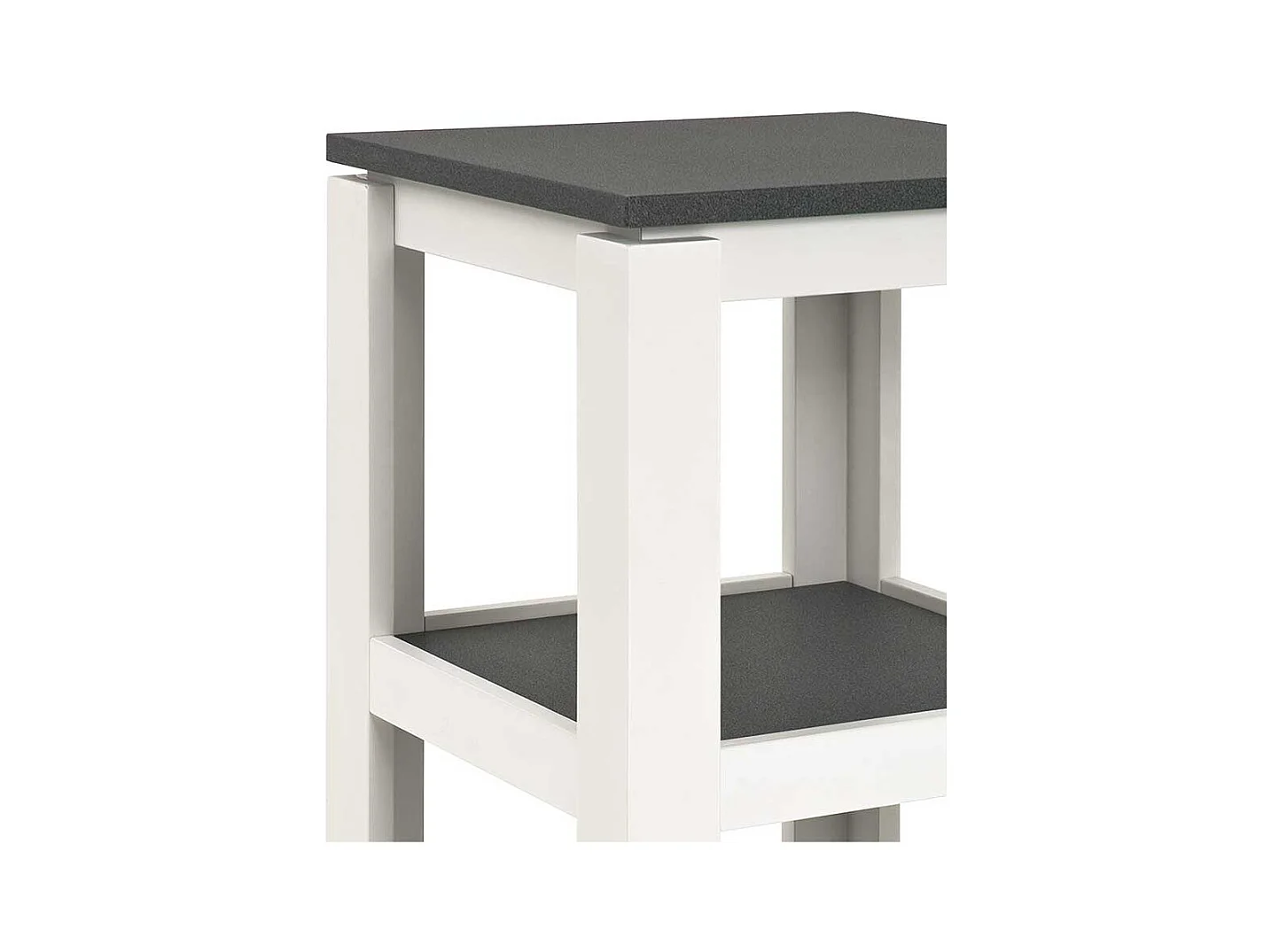 Nachtkommode für Boxspringbett Weiß Grau