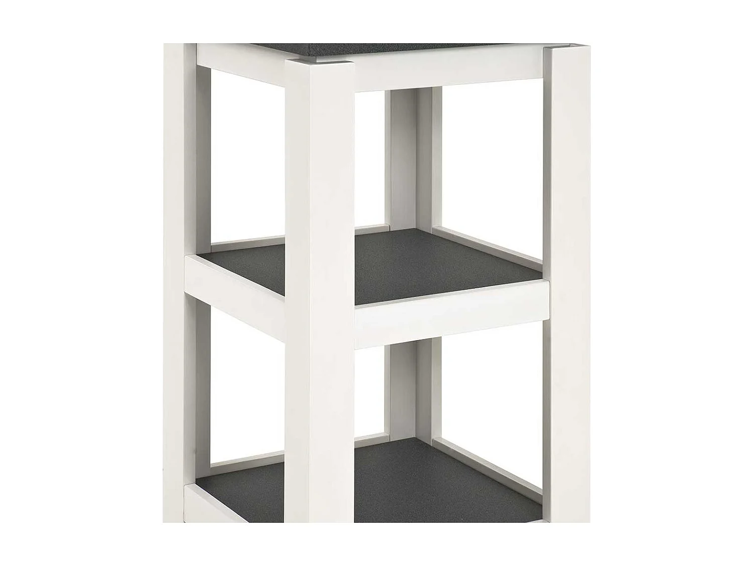 Nachtkommode für Boxspringbett Weiß Grau