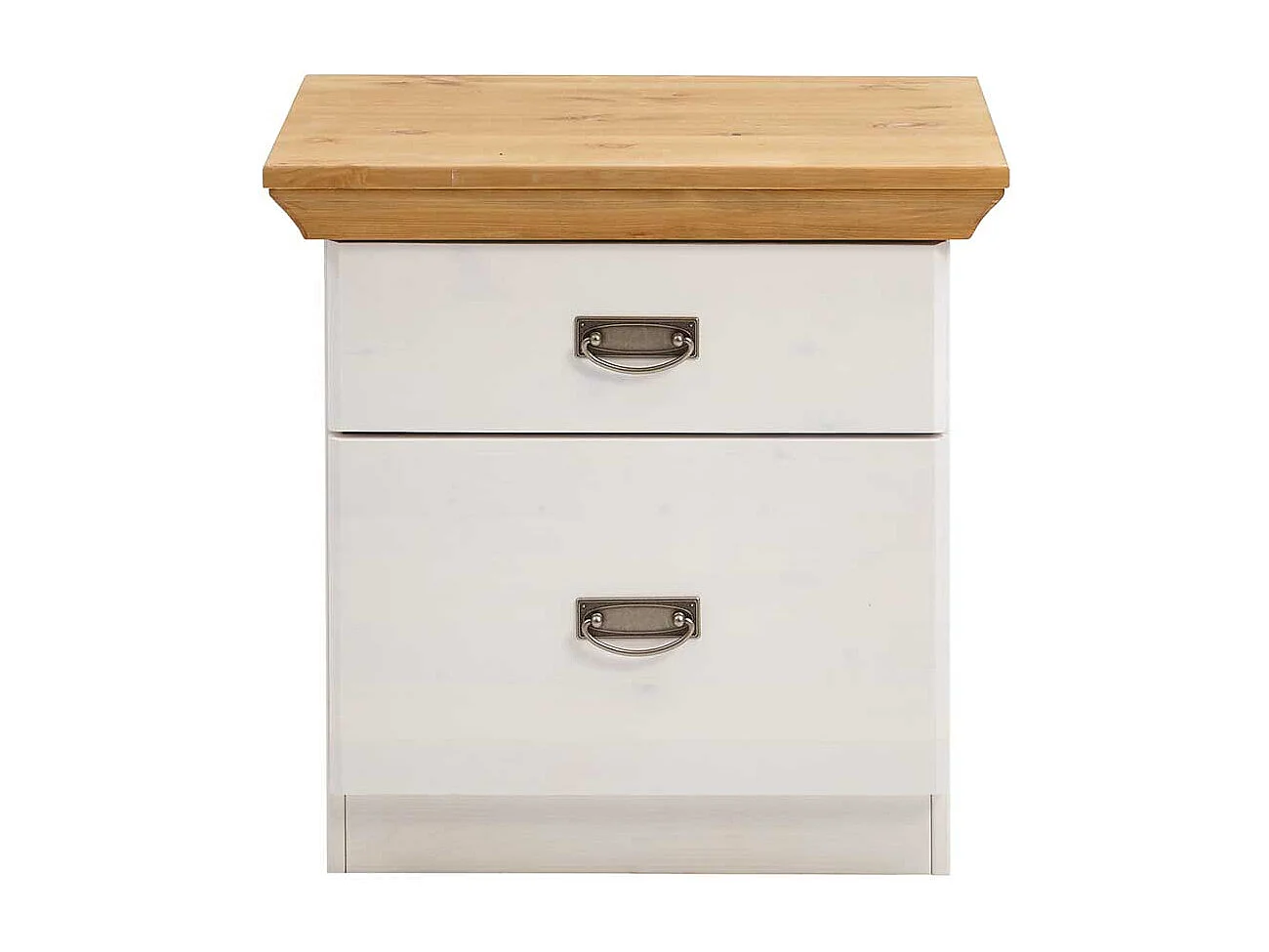 Landhaus Nachtkommoden in Weiß Kiefer teilmassiv